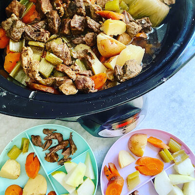 Slow Cooker Balsamic Pot Roast & Veggies