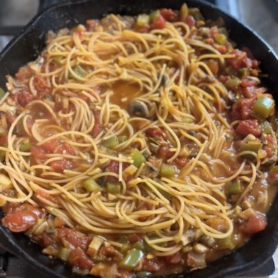 30 Minute Veggie Pasta Dish  – that my kids love